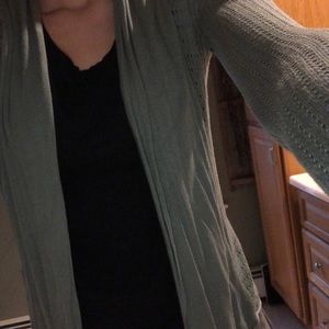 Olive green express cardigan